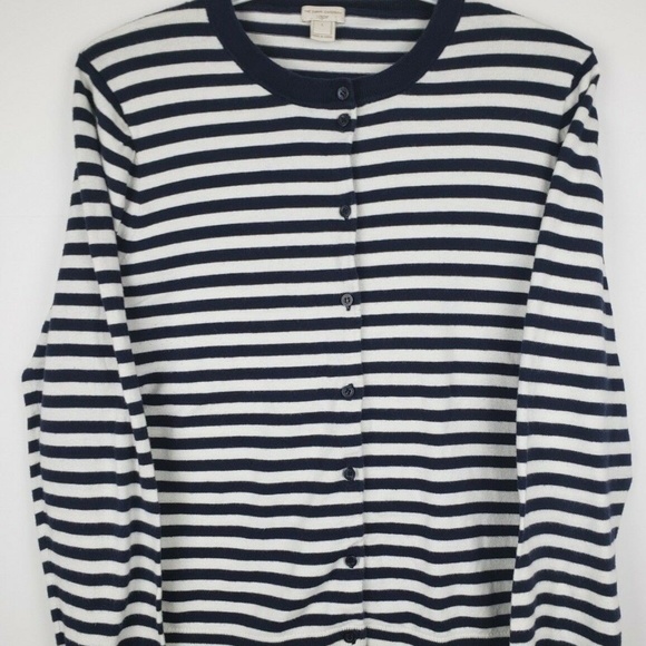 J.Crew Ladies Caryn Cardigan Sweater Striped - Picture 1 of 3